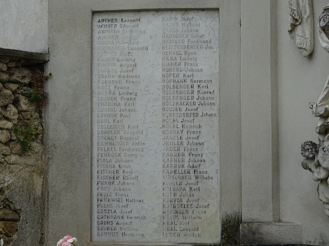 Kriegerdenkmal bei der Pfarrkirche in Atzgersdorf