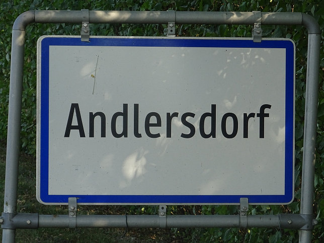 Andlersdorf, Ortstafel