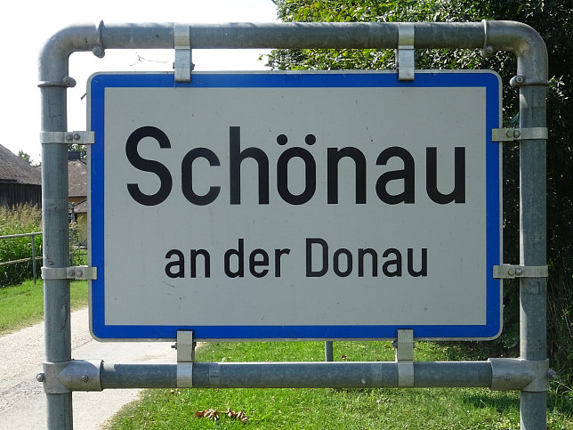 Schnau an der Donau, Ortstafel